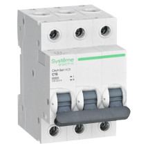 Автоматический выключатель трехполюсный Systeme Electric City9 Set 3Р 16А (C) 4.5кА, сила тока 16 А, переменный, тип расцепления C, отключающая способность 4.5 kА
